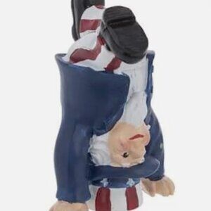 Hand Stand Uncle Sam Fourth of July or Memorial Day Home Decor Figurine